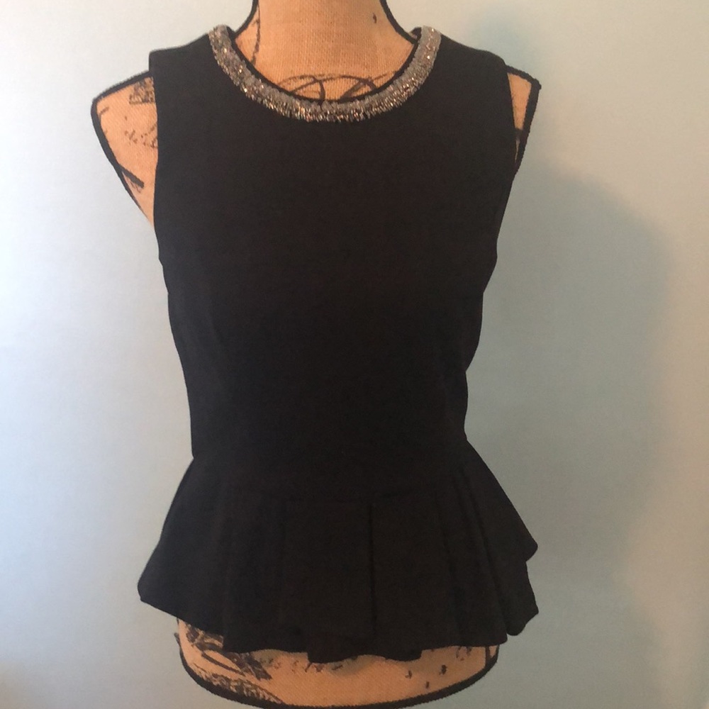 Stunning black jeweled top.